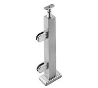 Stainless Steel Deck Stair Fence Post Kit 43.3" Glass Railing System for Loft Porch Balcony - Includes Fish Mouth Clip for Durable Support