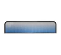Stainless Steel Decorative Partition Panel Semi Privacy Divider for Dining Office Restaurant & Bar Low Glass 13.78x47.24in (Blue) Stylish Space Separator