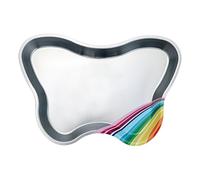 Stainless Steel Decorative Tray Jewelry Dish Makeup Cosmetics Organizers Nails Tool Storage Trinket Butterfly Nail Art Tool Storage Organizer