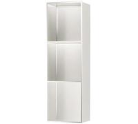 Stainless Steel Decorative Wall s - Recessed Shelves for Living Room Kitchen & Bathroom Storage - 28x90cm Metal Cabinets for Libraries Cafes & Public Spaces White