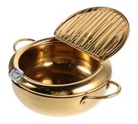 Stainless Steel Deep Fry Pot with Drainer and Thermometer