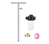 Stainless Steel Deep Root Tree Watering Tool with 4-Outlet Design, 32-Inch Irrigation Wand for Shrubs, Fruit Trees & Tomatoes - Includes Fertil