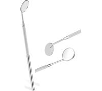 Stainless Steel Dental Mirror Dental with Handle 5.5", Mouth Mirror Dentist Oral Mirror Teeth Mouth Dental Mirror Teeth Inspection Mirror Curve Angle Dentist Oral Care Tool Home Use Tools
