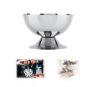 Stainless Steel Desert Cup, Rustproof Ice Cream Cup, Stainless Steel Ice Cream Cup, for Home Kitchen (Short Legs)