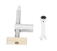 Stainless Steel Desk Vice, Bench Vice with T Track Hold Down Clamp, Humanized Design Workbench Fixing Tool for Woodworking Table, Adjustable Bench Dogs for 20mm/0.8in Aperture,