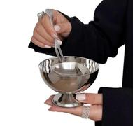 Stainless Steel Dessert Bowls,Dessert Cups Footed Trifle Bowl Serving Dishes, for Ice Cream, Desserts, Pudding, Fruit(Silver)