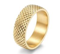 Stainless Steel Diamond Face Men's Ring, Europe And The United States Diamond Face Titanium Steel Ring