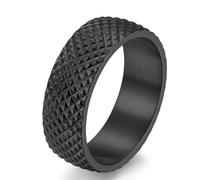 Stainless Steel Diamond Face Men's Ring, Europe And The United States Diamond Face Titanium Steel Ring