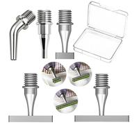 Stainless Steel Diamond Painting Pen Tips Kit, Thin Version, Multiplacer Drill Placement, Screw Threaded Drill Bead Dot Pen Tips Head, Metal Tip Nibs Placers Tool for Adult (Silver 1/3/8/10 Beads)