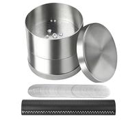 Stainless Steel Diamond Sorting Sieve, Professional Gemstone Size Grading Sieve with Holder, 65/80 mm Precision Mesh Trays, Jewelry Making Tool Set for Hobby Bead Pearl Gemstones(65mm)