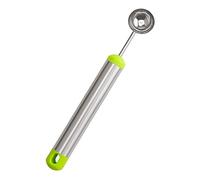 Stainless Steel Digging Spoon Player Fruit Digging Watermelon Spoon round Table Mats Lace (Green, One Size)