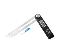 Stainless Steel Digital Angle Finder Protractor Gauge with Adjustable T Bevel, 360 Degree Folding Measuring Tool for Woodworking, Carpenter Angle Ruler,
