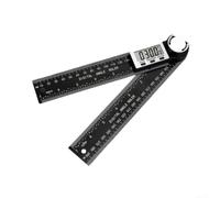 Stainless Steel Digital Protractor 360° Range with Strong Magnet for Roofing Tasks - High Visibility Angle Finder Ruler 215mm