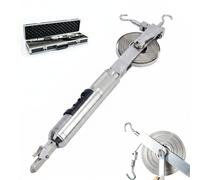 Stainless Steel Digital Tape Extensometer, Digital Convergence Gauge, Resolution 0.01mm, for Underground Mine Tunnel Railway Tunnel Deformation Observation and Safety Inspection Work(30m)