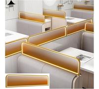 Stainless Steel Dining Table Dividers, Decorative Frosted Glass Partitions for Offices & Restaurants (Gold, 55 x 100 cm/21.65 x 21.65 in)