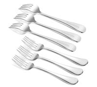 Stainless Steel Dinner Forks Set of 6, Heavy Duty Polished Cutlery for Home, Restaurants, and Events