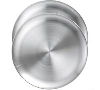 Stainless Steel Dinner Plate with 9 Inch Diameter Designed for Main Courses Desserts and Shared Meals at Home or (2)