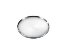 Stainless Steel Dinner Plates, 1pc 304 Stainless Steel Plate, 19CM/23CM Steak Western Plate Pasta Steak Western Plate, Home Breakfast Dessert Cake Fruit Flat Plate (Color : 19CM)