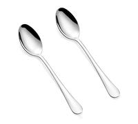Stainless Steel Dinner Spoons Set 8-Piece, 8-Inches Heavy Serving Silverware Table Spoons Set, Flatware Bulk Utensils Spoons Only Set of 8, Mirror Polished, Dishwasher Safe