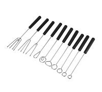 Stainless Steel Dipping Fork Set,10Pcs Chocolate Dipping Fork,Fondue Forks,DIY Candy Dipping Tools with Heat Resistant PP Handle for Roast Meat Chocolate Dessert Cheese Marshmallows