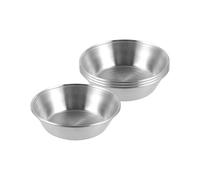 Stainless Steel Dipping Sauce Dish, Individual Sauce Bowls Saucers, Small Metal Ramekins, Little Seasoning Bowls, Soy Sauce Dishes for Sushi Salad Dressing Side Dish, 4 Pack 5.3oz