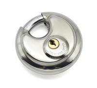 Stainless Steel Disc Lock with Key with 3/8-Inch Shackle Outdoor Padlock 1Pcs(1pcs Lock)