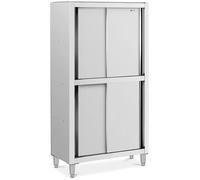 Stainless Steel Dish Cabinet 1000 x 500 x 1800 mm Royal Catering - Tableware Cabinets by Silver