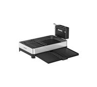 Stainless Steel Dish Drainer Rack, Silver and Black / 1 Tier (21.6 Hcm）