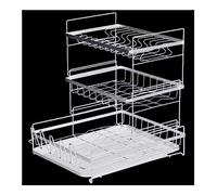 Stainless Steel Dish Drainer with Cutlery Holder Dolphin Wave Design Kitchen Dish Rack for nizing Dinnerware and Cabi Space Saving Kitchen Sto Solut