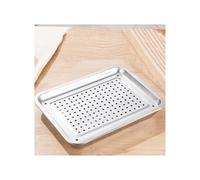 Stainless Steel Dish Drying Rack Tray - Rectangular Draining Basin for Outdoor BBQ, 36x27cm (14.2x10.6) -, Easy Clean, Rust-Resistant Kitchen Essential