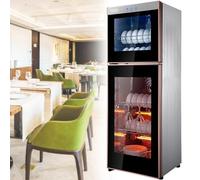 Stainless Steel Disinfection Cabinet, High-Temperature 125℃, 138L Vertical Kitchen Sideboard for Restaurant and Commercial Use