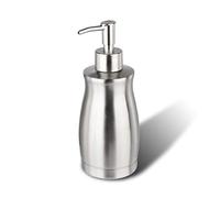 Stainless Steel Dispenser, ARKTEK Hand Soap Dispenser with Pump, Refillable Shampoo Lotion Bottle for Bathroom, Countertop, Kitchen, Laundry Room, 13.5oz, Sliver, Anti-Rust, Leak-Proof