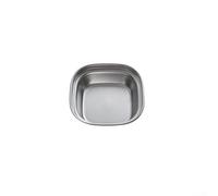 Stainless Steel Divided Sauce Dish Set - 4-piece Seasoning Tray with Single/2-compartment (Round Rectangular) /3-Compartment Grids for BBQ Kitchen Picnic - Rust-Resistant for Easy-Clean(Grid)