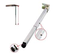 Stainless Steel DIY Furniture Table Legs,Folding Telescopic Bar Desk Legs,Push-Pull Lift Dining Tables Cabinet Legs,50-130cm,Adjustable Protective Base,with Screws (80cm/31.5in)