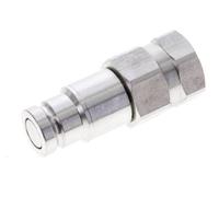 Stainless Steel DN 10 Flat Face Hydraulic Plug G 3/8 inch Female Threads ISO 16028 D 19.7mm