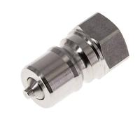 Stainless Steel DN 10 Hydraulic Coupling Plug G 3/8 inch Female Threads ISO 7241-1 B D 19.1mm