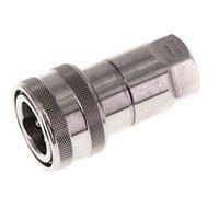 Stainless Steel DN 10 Hydraulic Coupling Socket G 3/8 inch Female Threads ISO 7241-1 B D 19.1mm