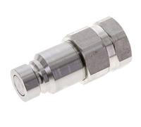 Stainless Steel DN 12 Flat Face Hydraulic Plug G 1/2 inch Female Threads ISO 16028 D 24.5mm