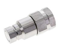Stainless Steel DN 16 Flat Face Hydraulic Plug G 1 inch Female Threads ISO 16028 D 30mm