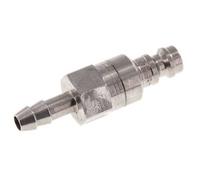 Stainless steel DN 5 Air Coupling Plug 6 mm Hose Pillar Double Shut-Off