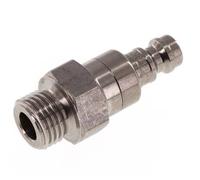 Stainless steel DN 5 Air Coupling Plug G 1/4 inch Male Double Shut-Off