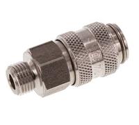 Stainless steel DN 5 Air Coupling Socket G 1/8 inch Male Double Shut-Off