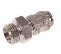 Stainless steel DN 5 Air Coupling Socket G 3/8 inch Male Double Shut-Off