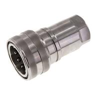 Stainless Steel DN 50 Hydraulic Coupling Socket G 2 inch Female Threads ISO 7241-1 B D 63.2mm