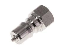 Stainless Steel DN 6.3 Hydraulic Coupling Plug G 1/4 inch Female Threads ISO 7241-1 B D 14.2mm