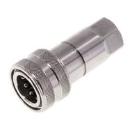 Stainless Steel DN 6.3 Hydraulic Coupling Socket G 1/4 inch Female Threads ISO 7241-1 B D 14.2mm