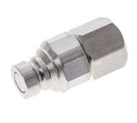 Stainless Steel DN 6 Flat Face Hydraulic Plug G 1/4 inch Female Threads ISO 16028 CEJN D 16.2mm