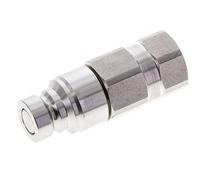 Stainless Steel DN 6 Flat Face Hydraulic Plug G 1/4 inch Female Threads ISO 16028 D 16.2mm