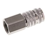 Stainless steel DN 7.8 Air Coupling Socket G 1/2 inch Female Double Shut-Off