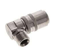 Stainless Steel DN 9 Mold Coupling Socket G 3/8 inch Male Threads 90-deg